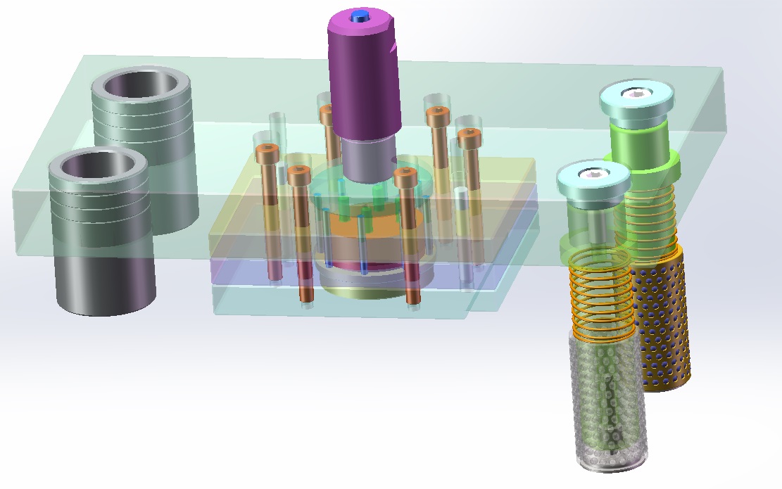 上下四导柱复合冲裁模具