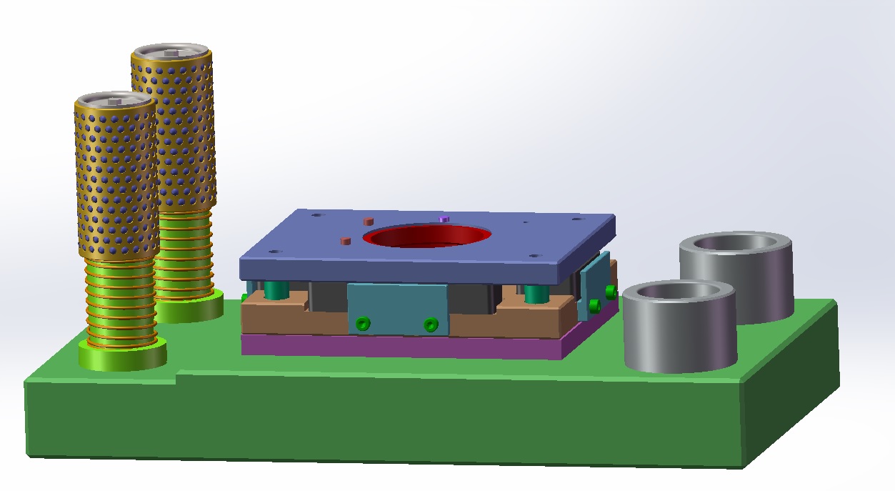 上下四导柱复合冲裁模具