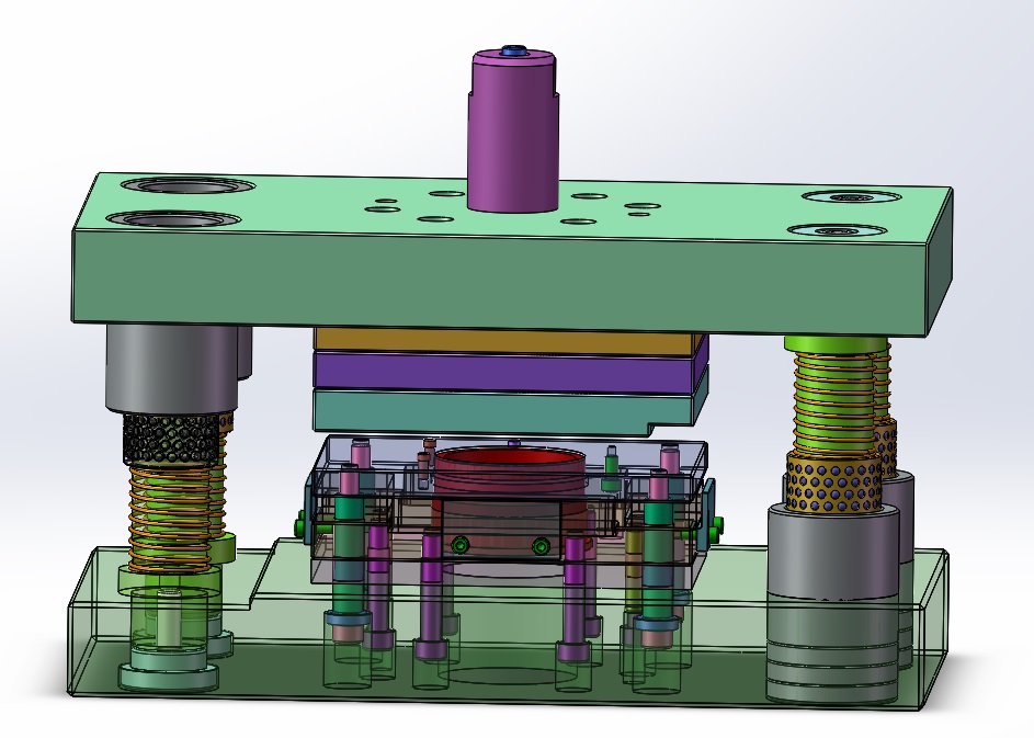 上下四导柱复合冲裁模具