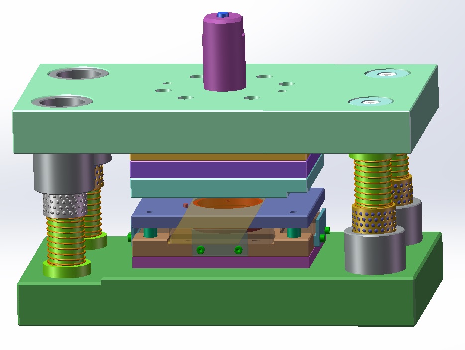 上下四导柱复合冲裁模具