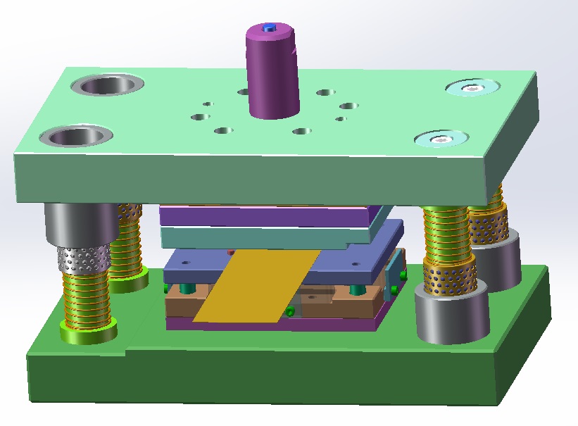 上下四导柱复合冲裁模具