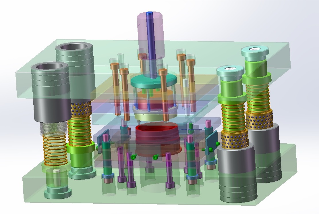 上下四导柱复合冲裁模具
