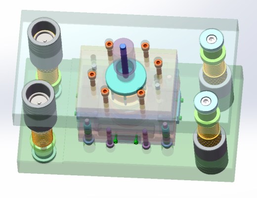 上下四导柱复合冲裁模具缩略图