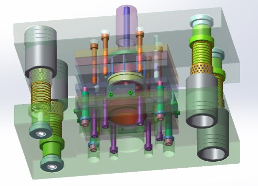 上下四导柱复合冲裁模具缩略图