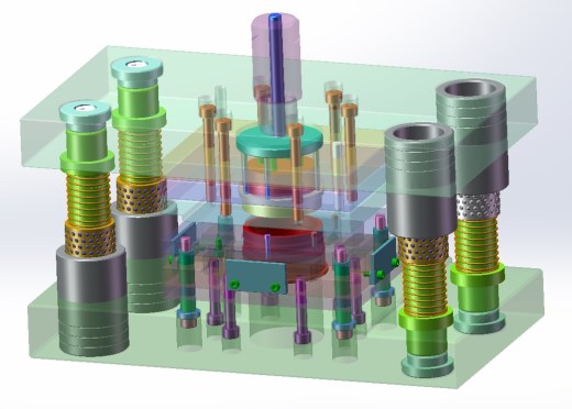 上下四导柱复合冲裁模具缩略图