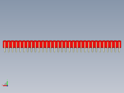 彩色公排针 100mil 2.54mm 系列-DS1022_red_2x31p_100mil_TypeD_rev1.0后视缩略图