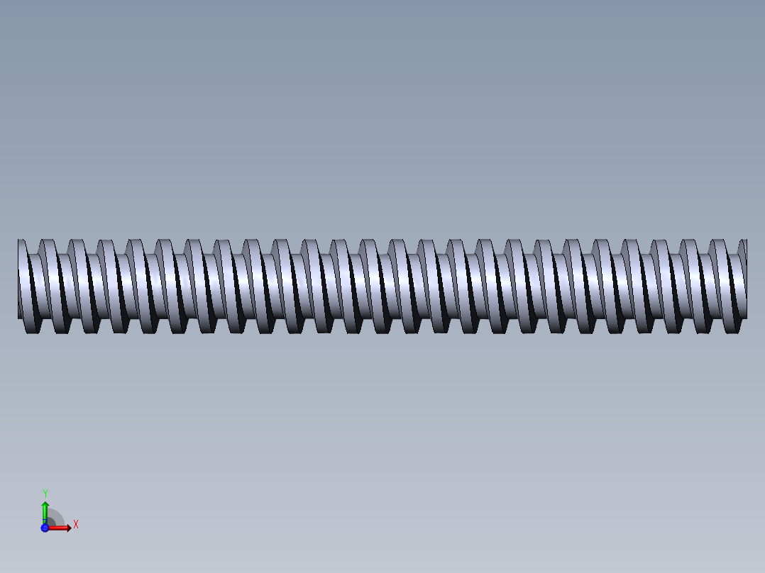 公制 （ISO） 梯形螺钉-TR26x8x200.SLDPRT前视图