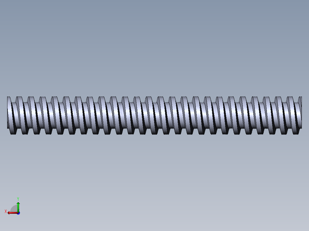 公制 （ISO） 梯形螺钉-TR26x8x200.SLDPRT后视图