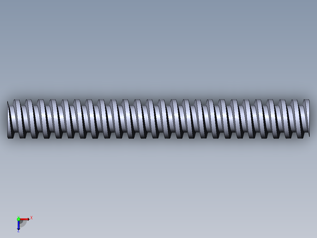 公制 （ISO） 梯形螺钉-TR26x8x200.SLDPRT俯视图