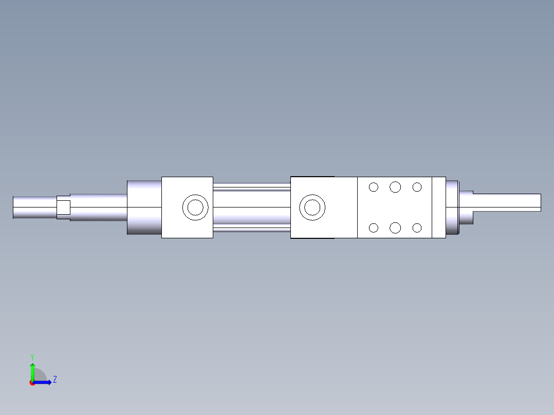 德克斯TUNKERS气缸数模SZK63 T12 A42 Z左视图