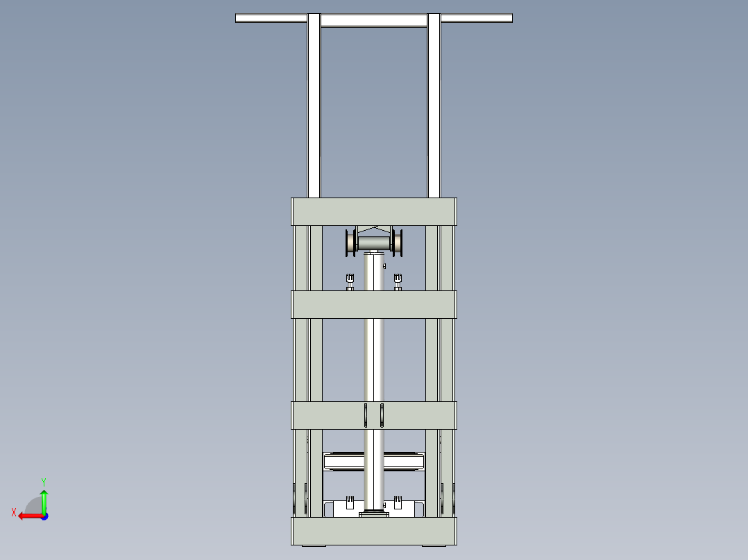 拖拉机叉车提升机构后视图