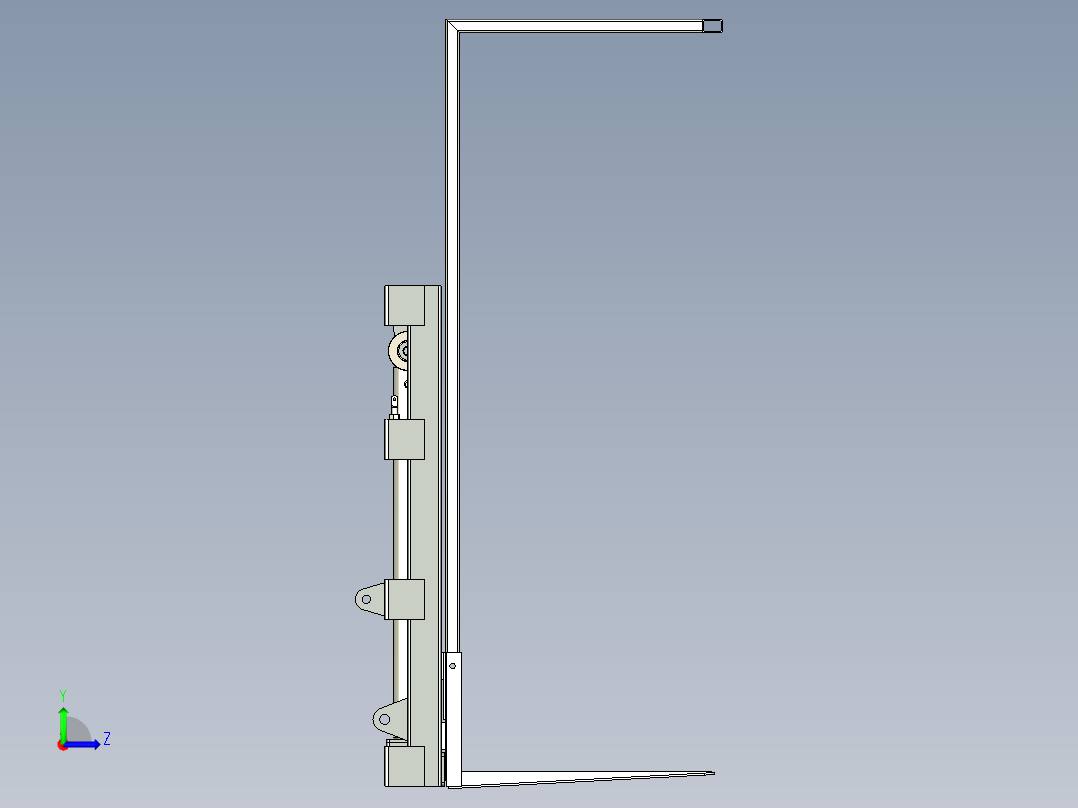 拖拉机叉车提升机构左视图