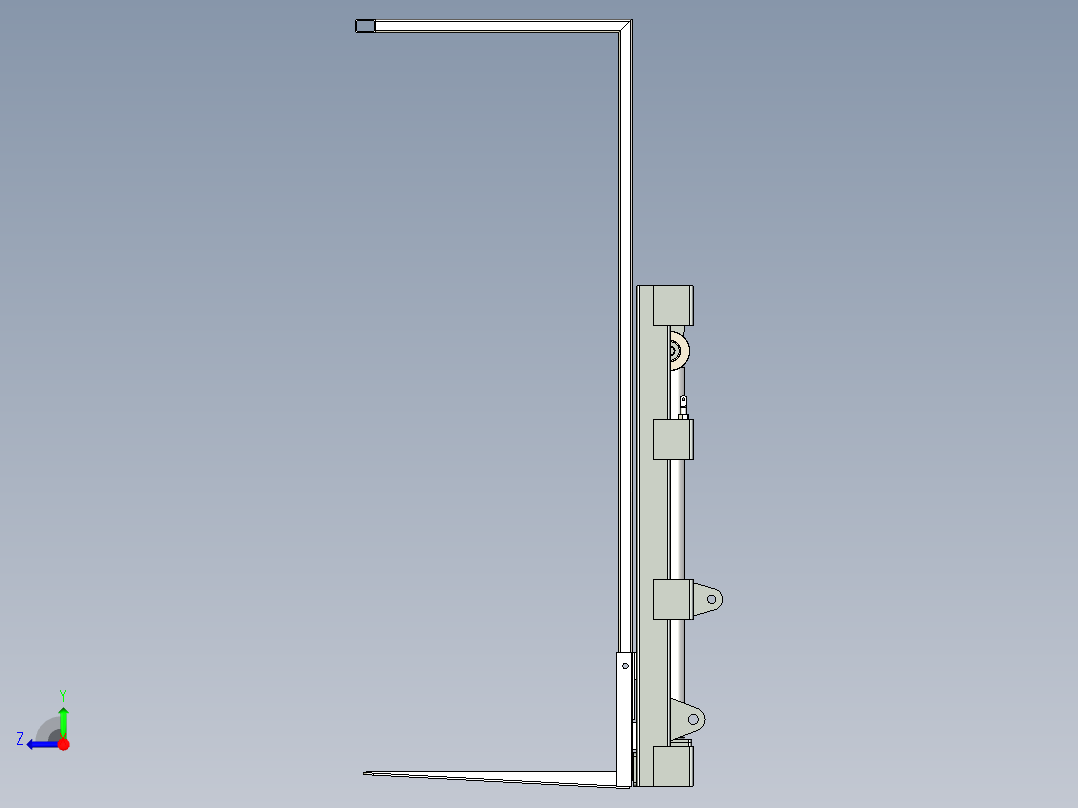 拖拉机叉车提升机构右视图