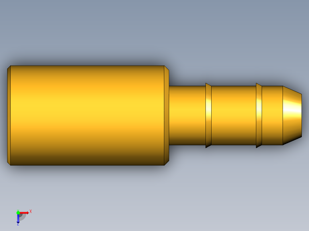 工业通用螺蚊管倒齿式工业硬管接头Solder Connector 238-4-4俯视图