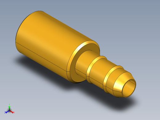 工业通用螺蚊管倒齿式工业硬管接头Solder Connector 238-4-4正等轴测缩略图