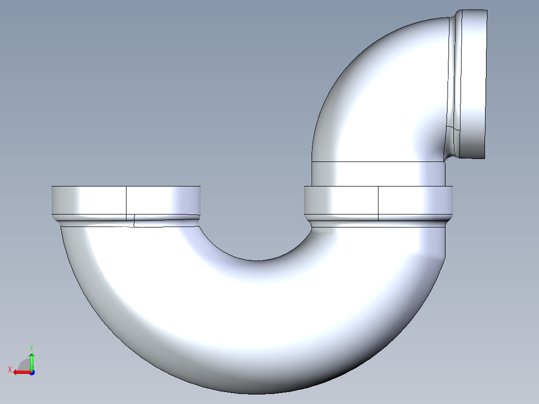 船舶管路系统S27_SeaDrainPLUS_P-Trap-SxS_37E172004_4in Sea Drain Plus - P-Trap-SxS后视图