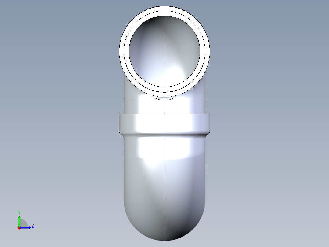 船舶管路系统S27_SeaDrainPLUS_P-Trap-SxS_37E172004_4in Sea Drain Plus - P-Trap-SxS左视图