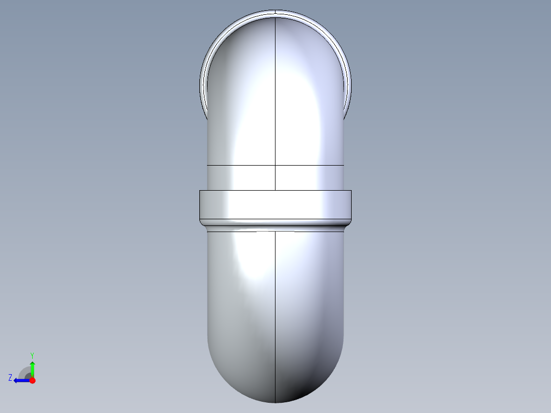 船舶管路系统S27_SeaDrainPLUS_P-Trap-SxS_37E172004_4in Sea Drain Plus - P-Trap-SxS右视图
