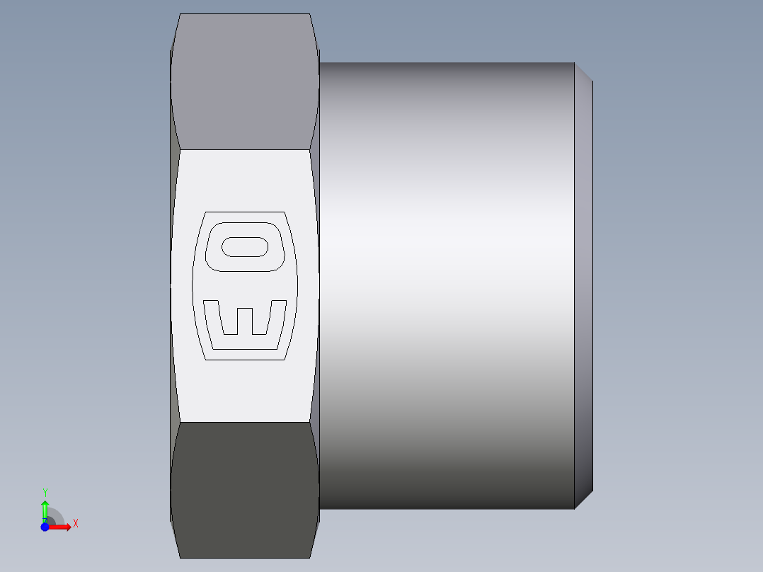 卡套式工业通用硬管接头EO_Blanking_plug_for_tube_ends_ROV12LCFX前视图
