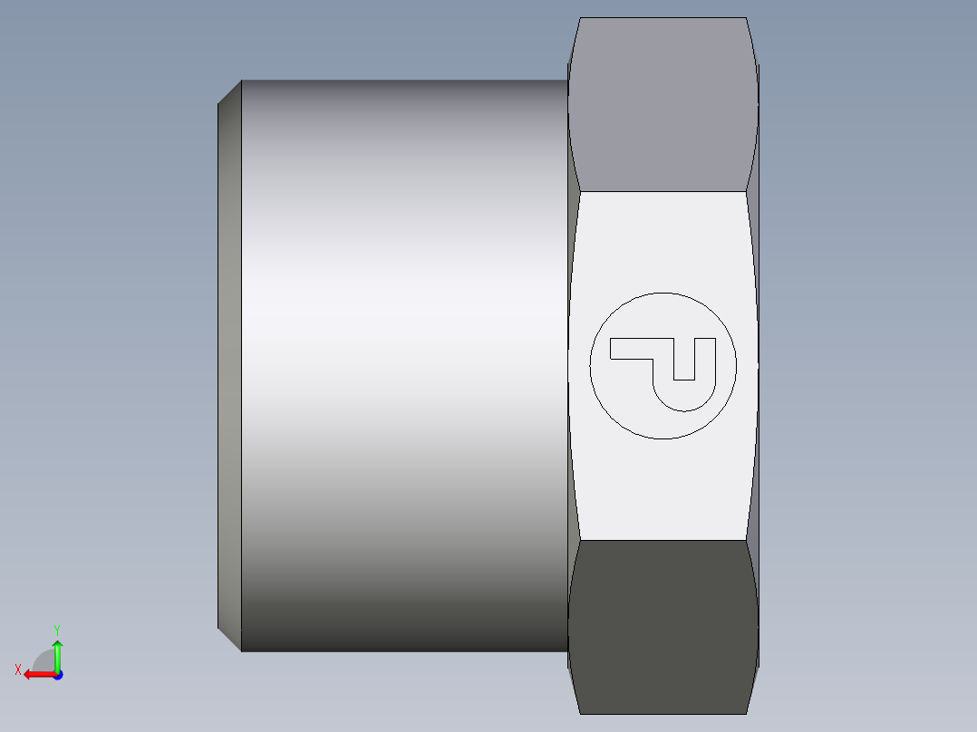 卡套式工业通用硬管接头EO_Blanking_plug_for_tube_ends_ROV12LCFX后视图
