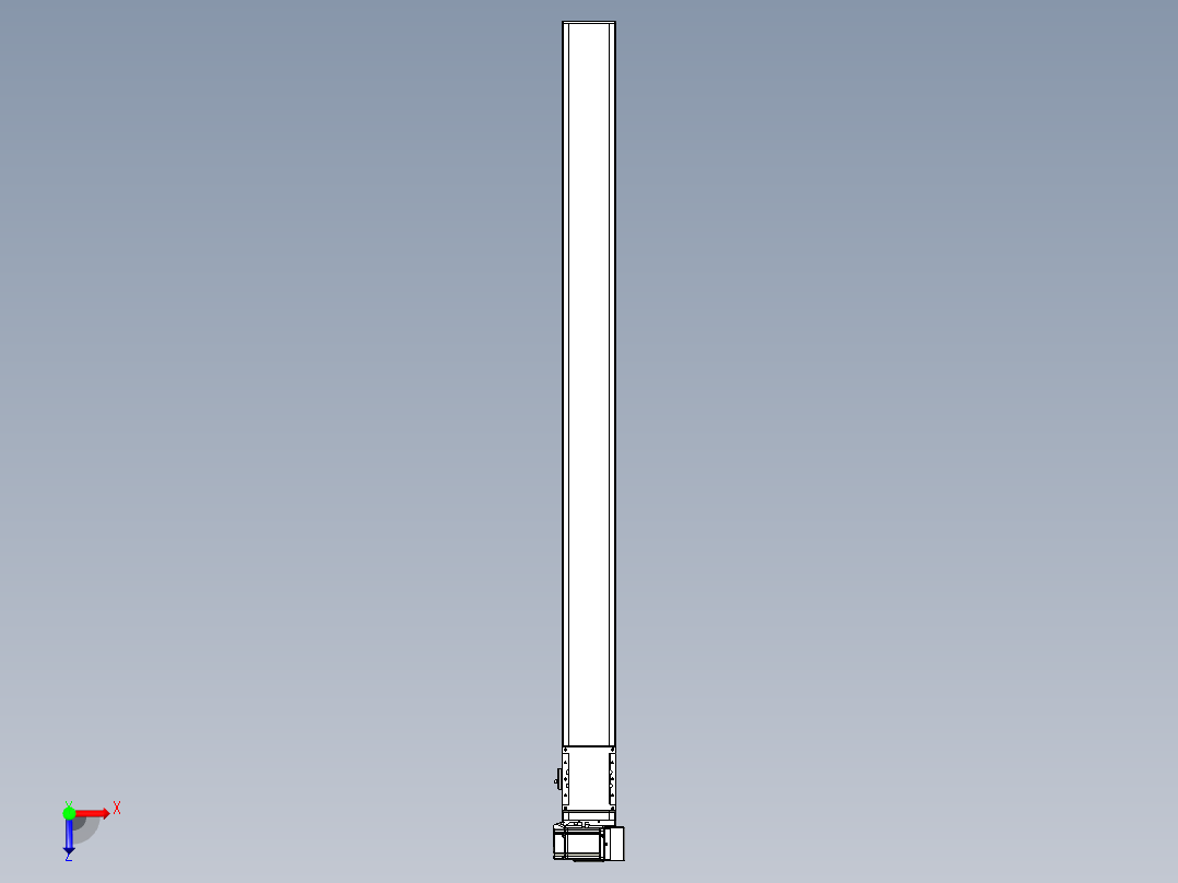 同步带全封闭直线模组TPA-HCB-105D-90-L1350-RU-C-P20-N3俯视图