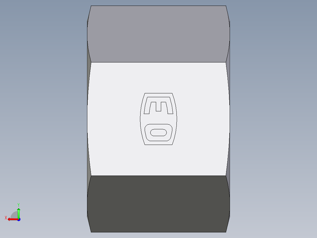 卡套式工业通用硬管接头EO_Nut_EO_24__Cone_end_M12SCFX后视图