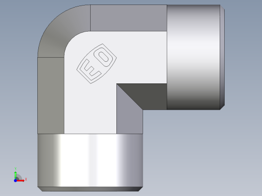 卡套式工业通用硬管接头EO_Union_elbow_W15L71X前视缩略图