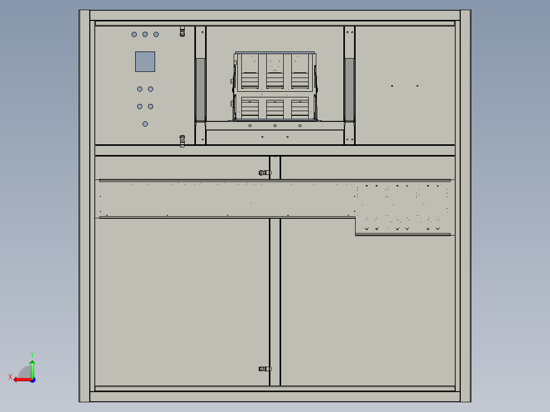 变电站机箱后视图