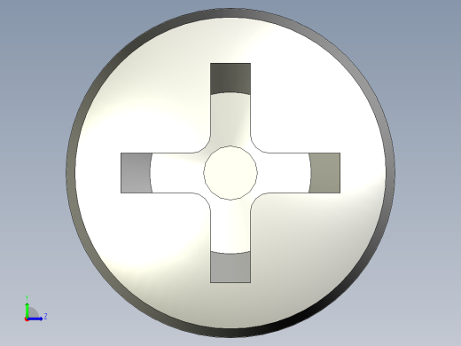 Cross_recessed_head-M10-45-40-8-18-12.stp螺钉-左视缩略图