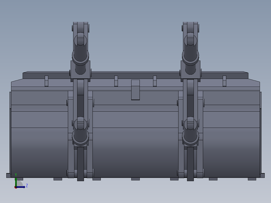 装载机铲斗左视图