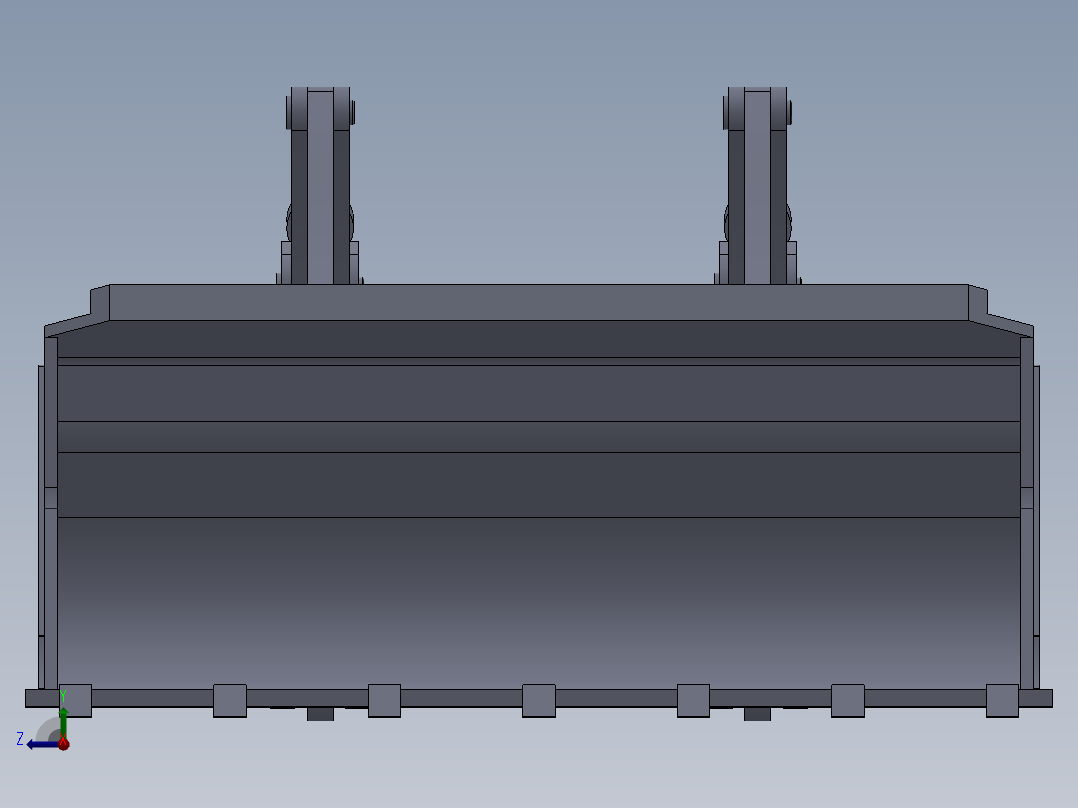装载机铲斗右视图