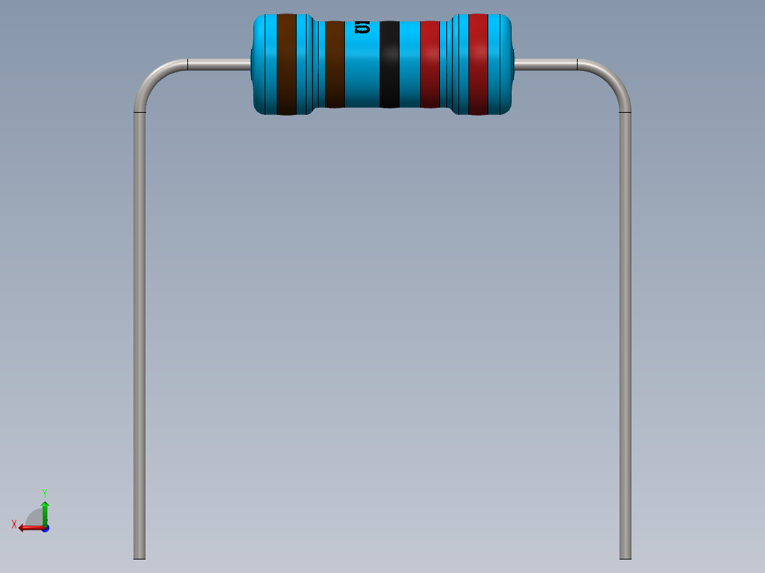 电容器 二极管 电阻器-Resistor 2.2K Ohm 1 Watt后视图