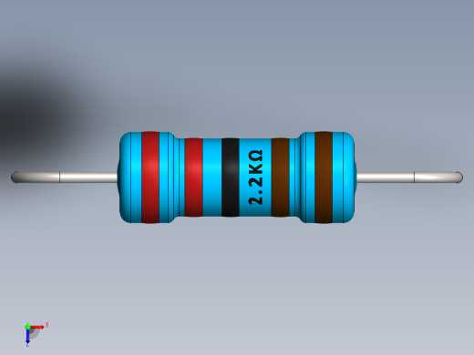 电容器 二极管 电阻器-Resistor 2.2K Ohm 1 Watt俯视缩略图