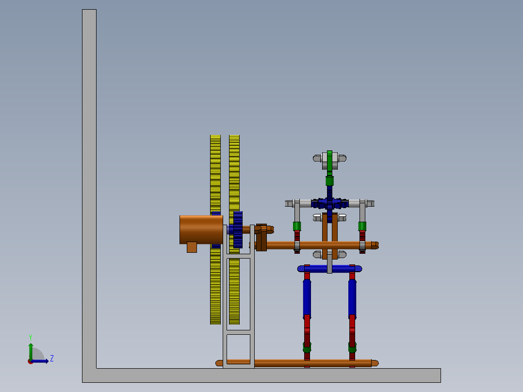 摇齿轮的怪人左视图