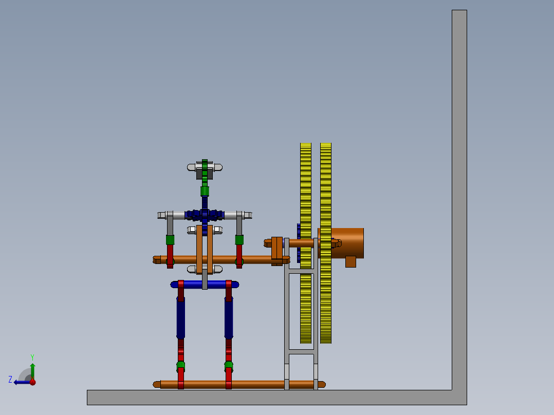 摇齿轮的怪人右视图