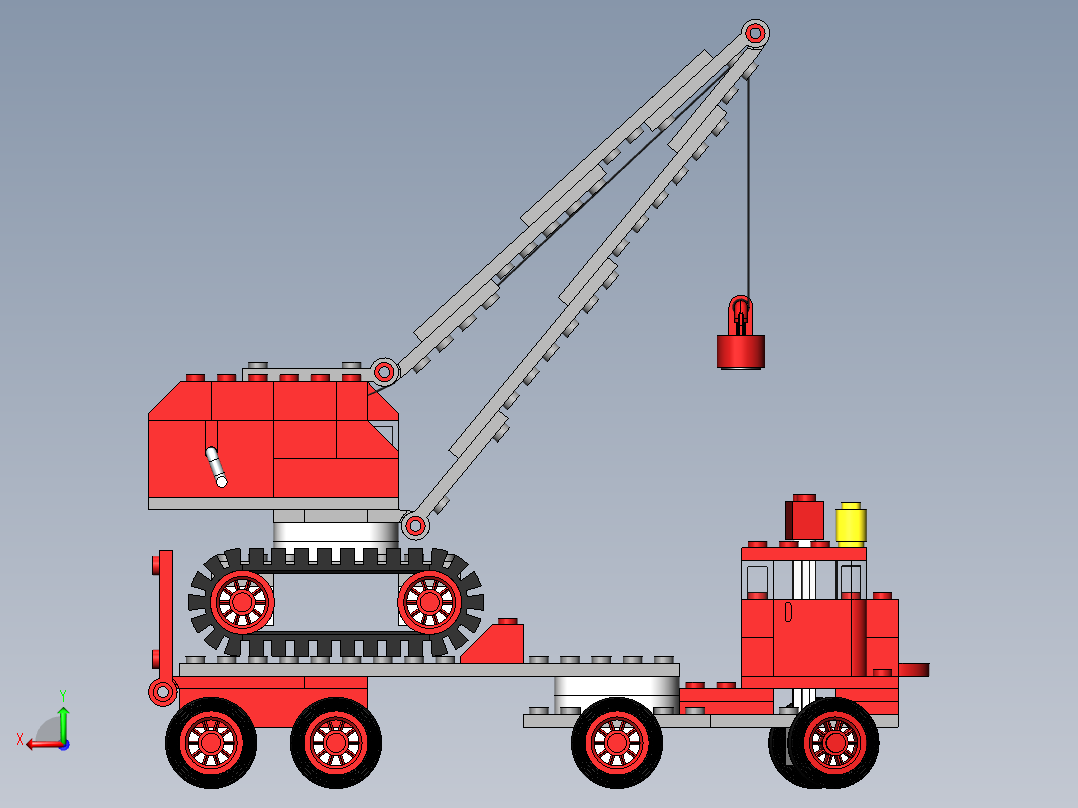 乐高 337-377 卡车带起重机lego-337-truck-with-crane-SW后视图