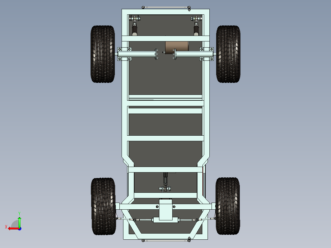 自动驾驶高尔夫球车后视图