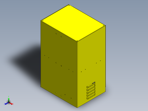 电控柜、铝电池盒正等轴测缩略图
