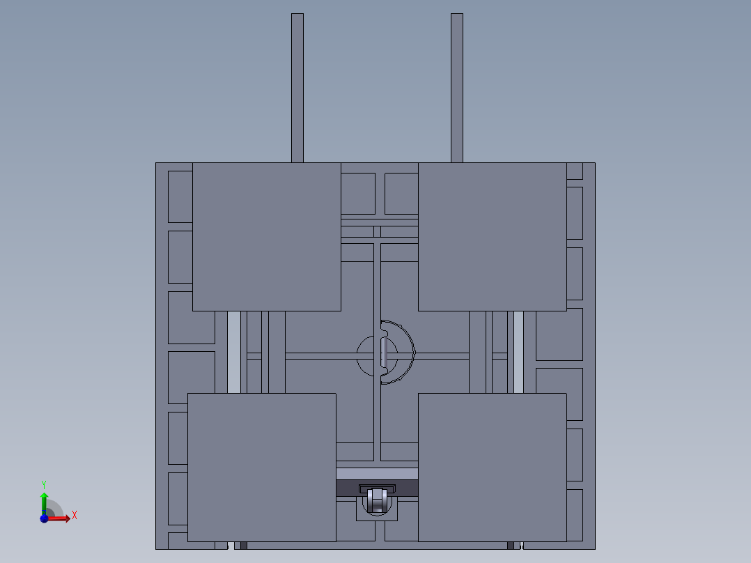 HJ-2830 海上风电塔筒吊装导向架前视图