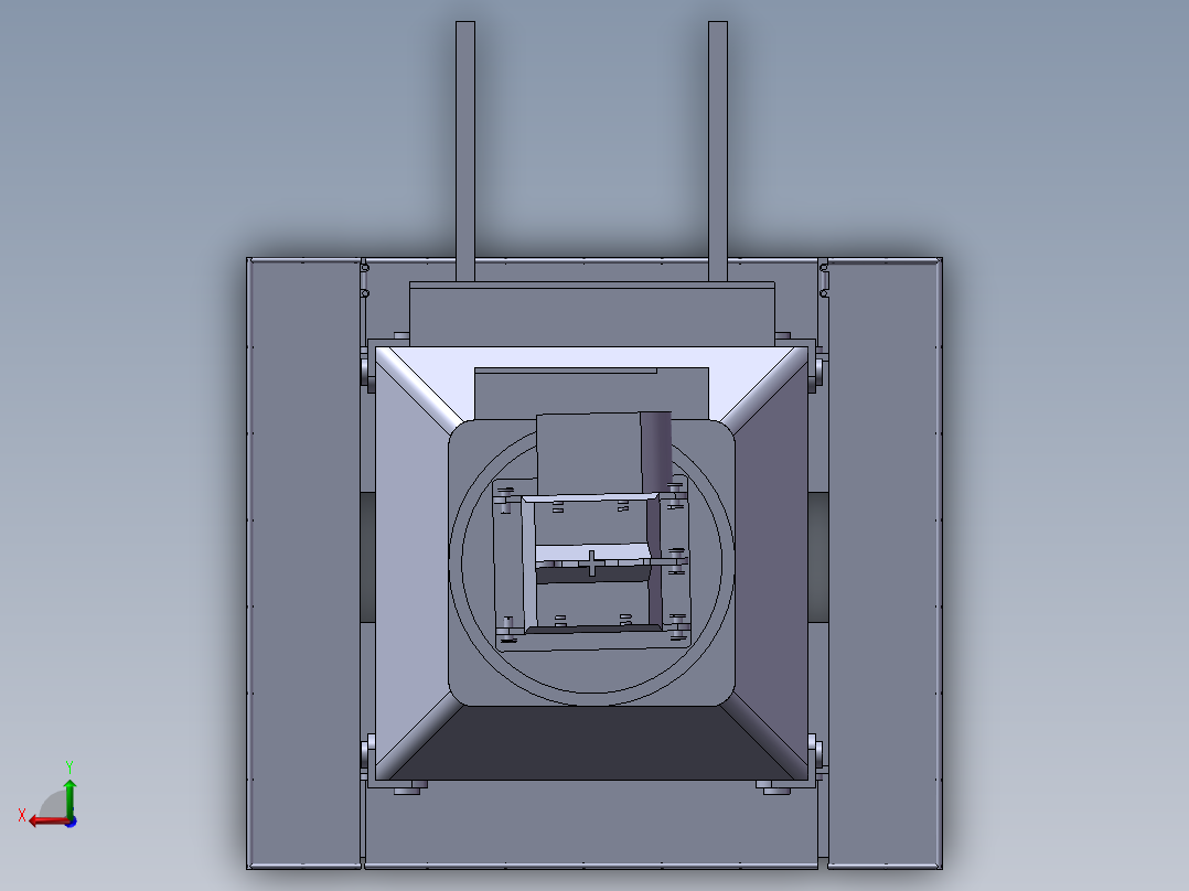 HJ-2830 海上风电塔筒吊装导向架后视图