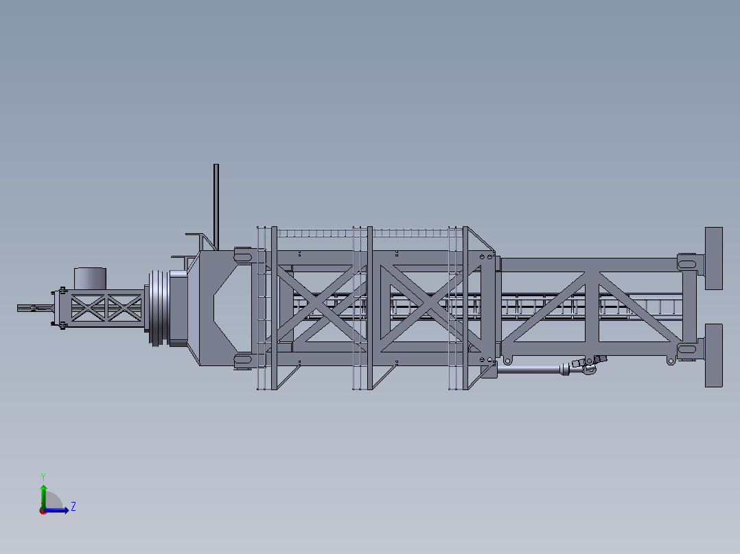 HJ-2830 海上风电塔筒吊装导向架左视图