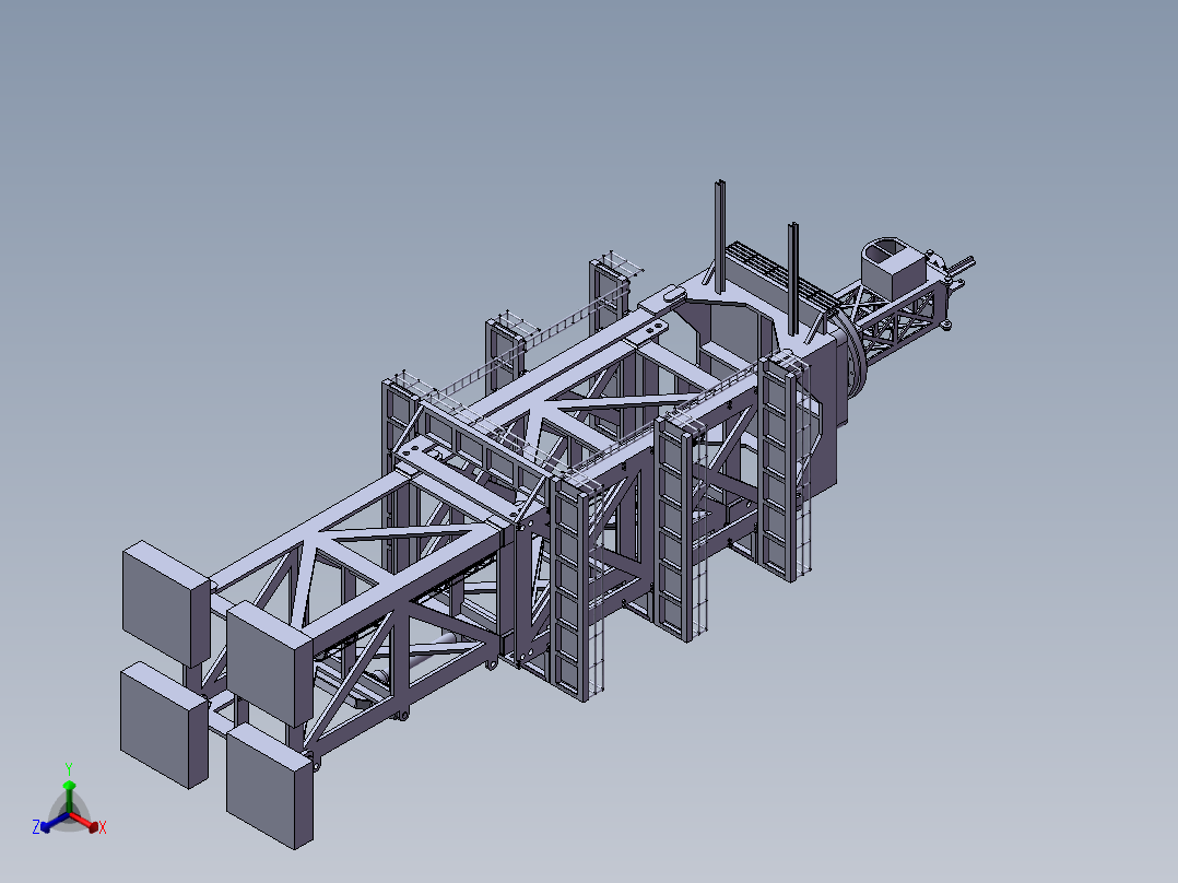 HJ-2830 海上风电塔筒吊装导向架正等轴测图