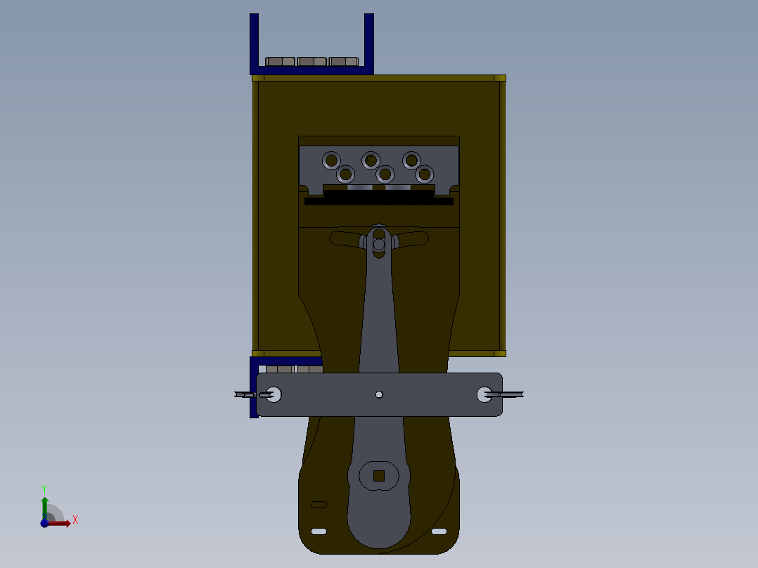 降落伞制动系统前视图