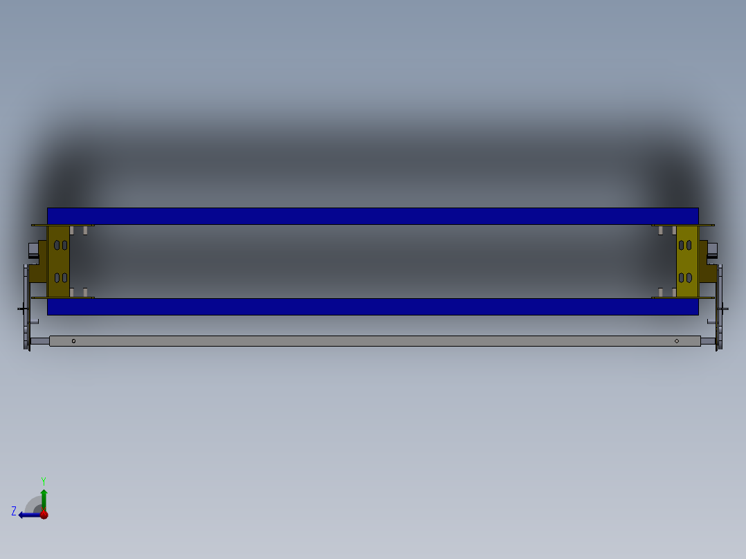 降落伞制动系统右视图