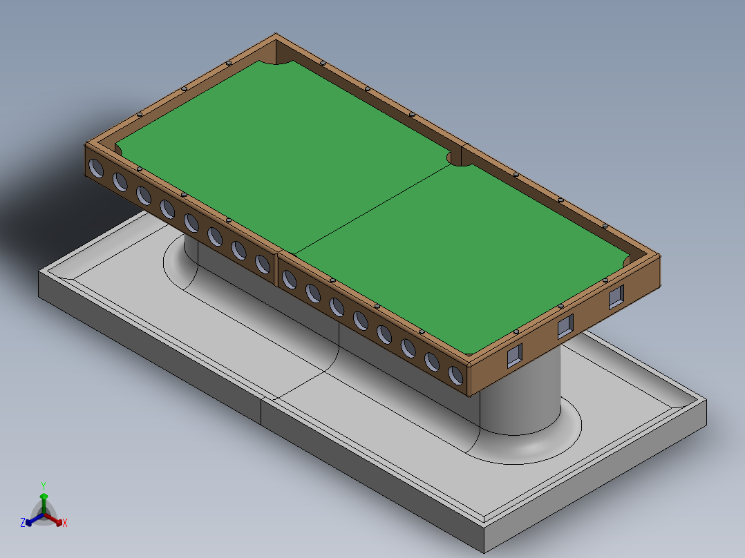 台球桌造型笔筒