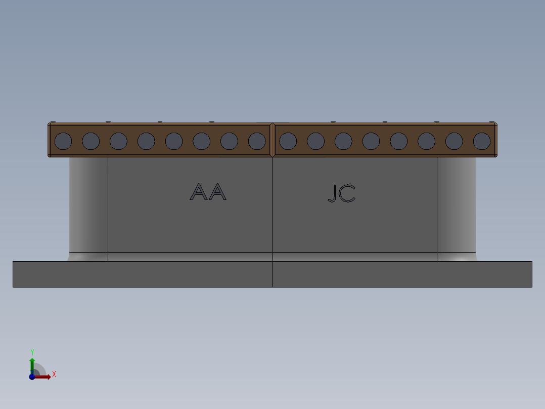 台球桌造型笔筒前视图