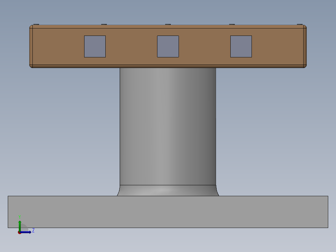 台球桌造型笔筒左视图