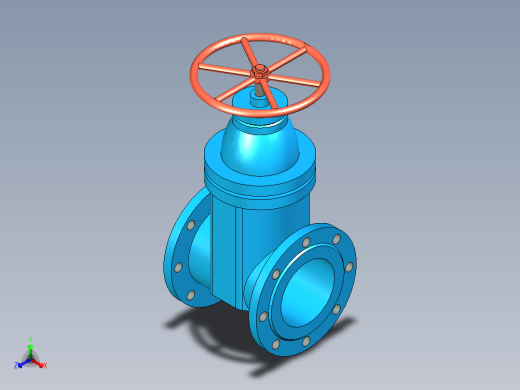 DN150橡胶密封暗杆闸阀