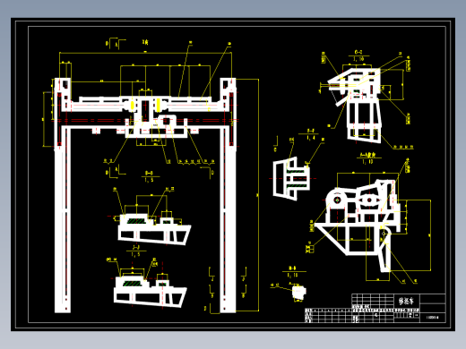 方坯连铸机移坯车分析设计4张CAD图