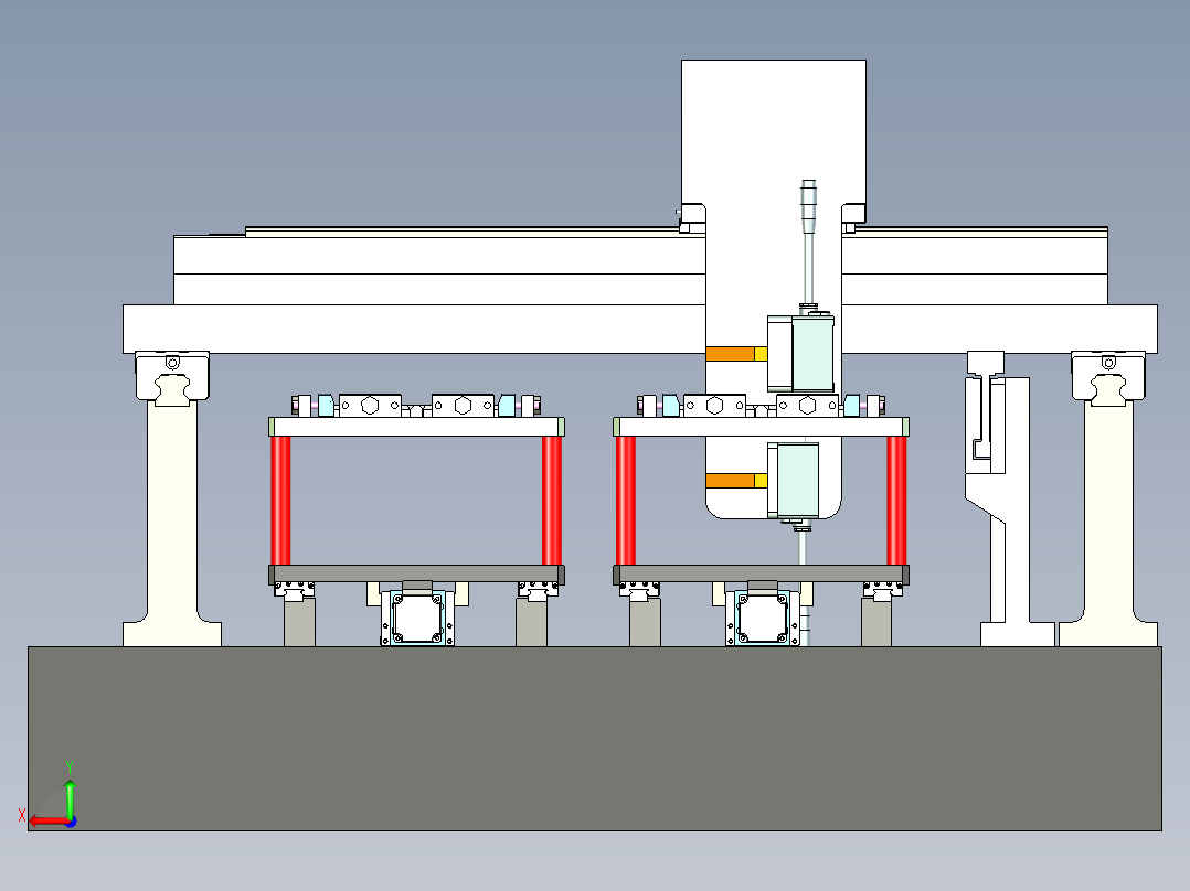 玻璃平面度检测机后视图